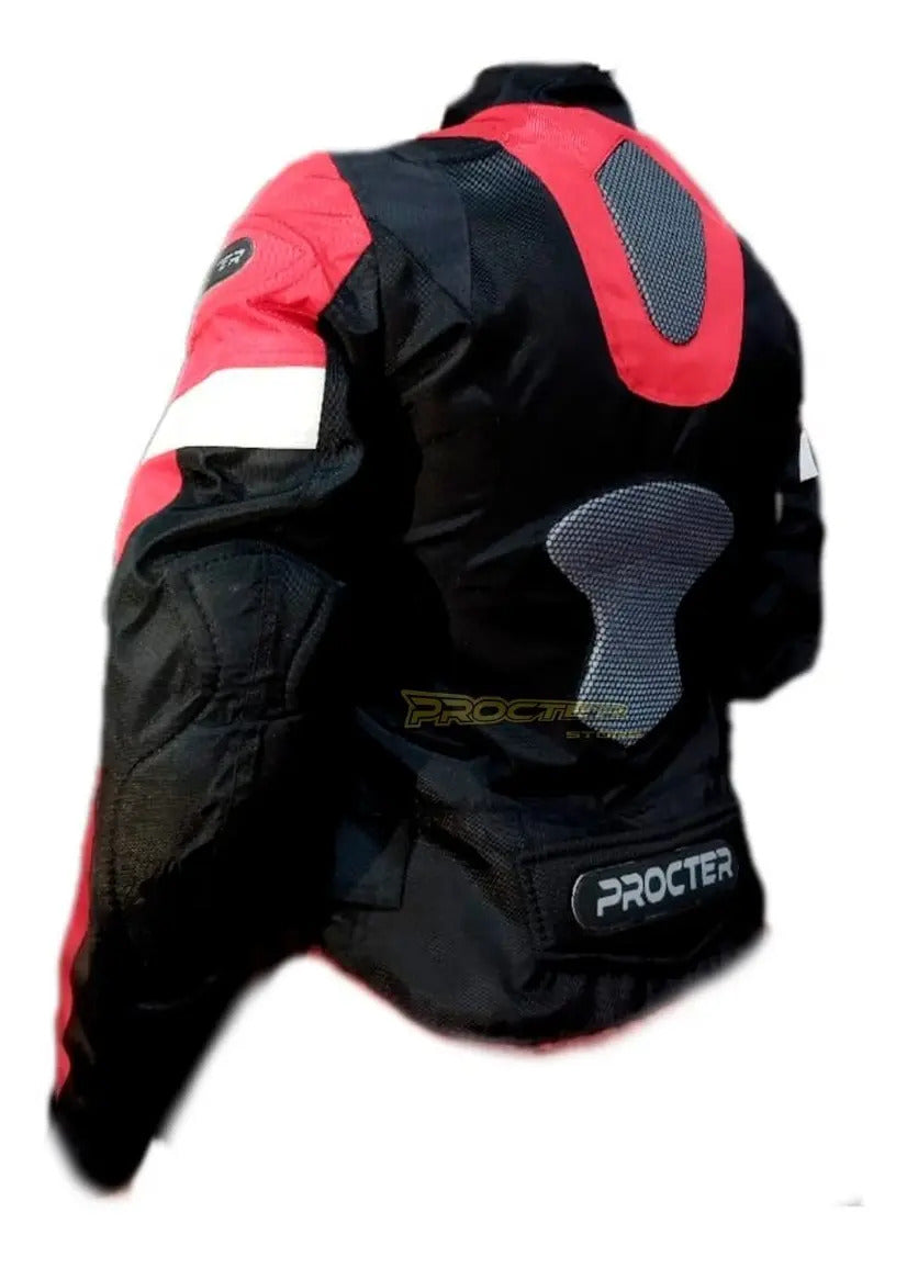 Chaqueta Con Protecciones Y Reflectiva Lona Mujer Moto Dama