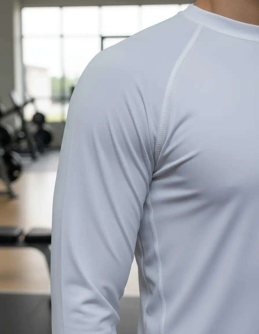 Buzo Deportivo Camiseta Larga Slim Fit Gym Lycra Fria Uv