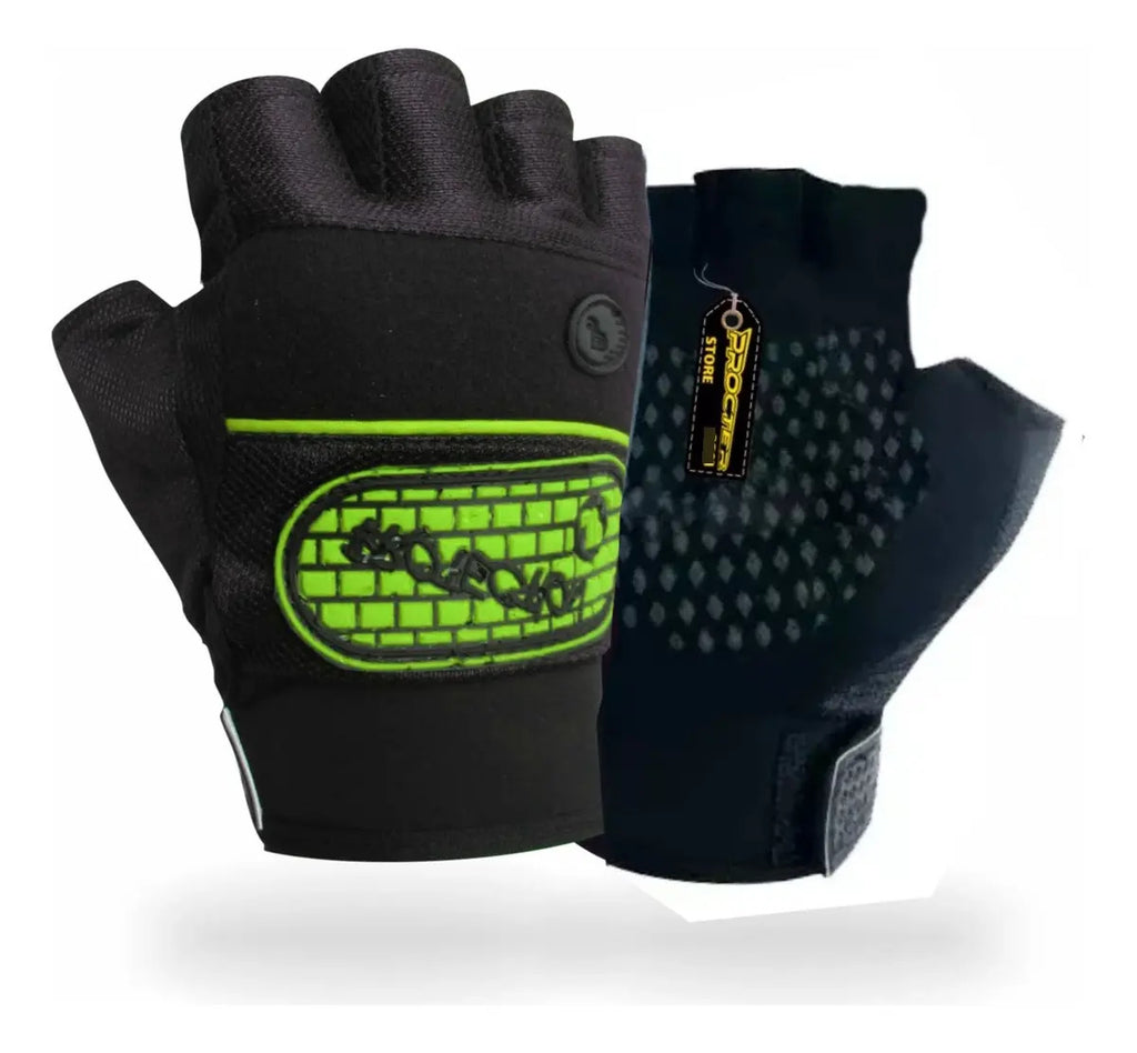 Guantes Corto Medio Dedo Gym Unisex Deportes Moto Ciclismo