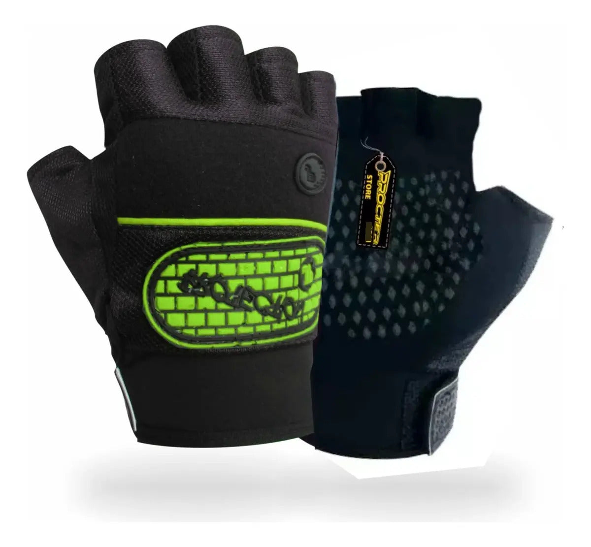 Guantes Corto Medio Dedo Gym Unisex Deportes Moto Ciclismo