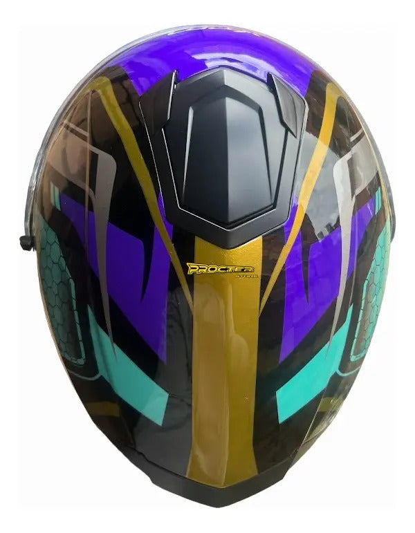 Casco Integral Moto Xecuro 701 Con Gafas Visor De Color