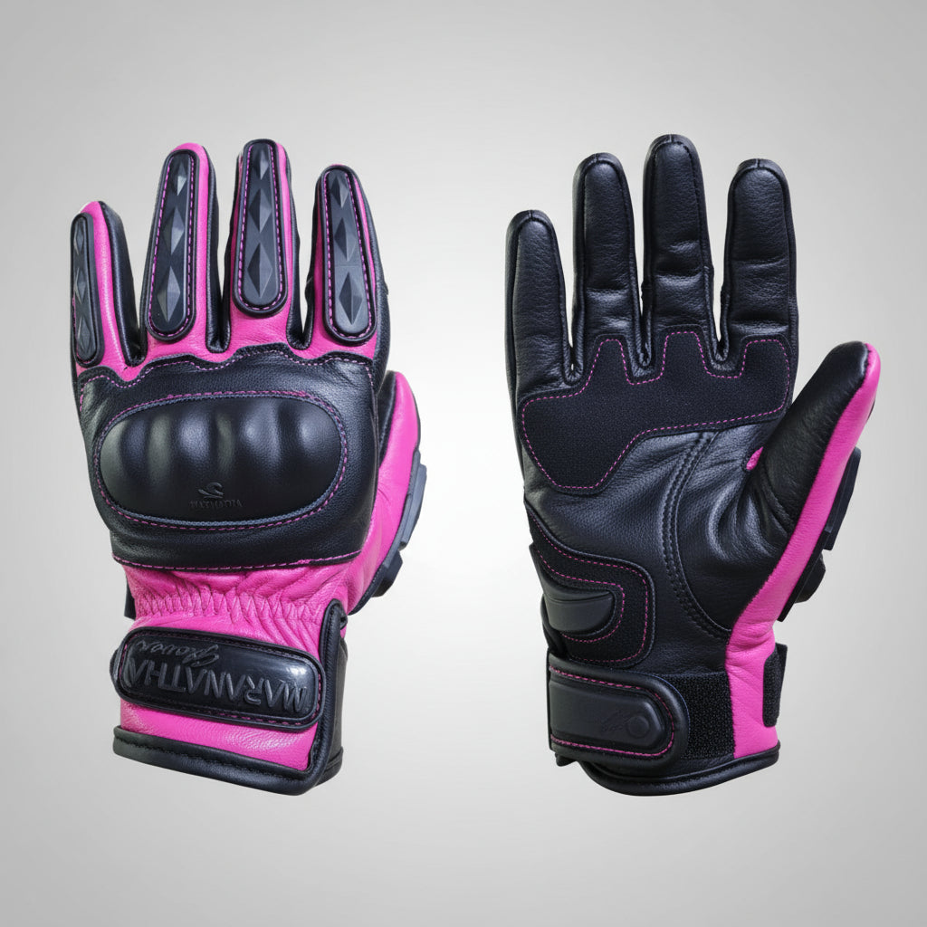 Guantes 100% Cuero Para Moto Con Protecciones Y Térmicos