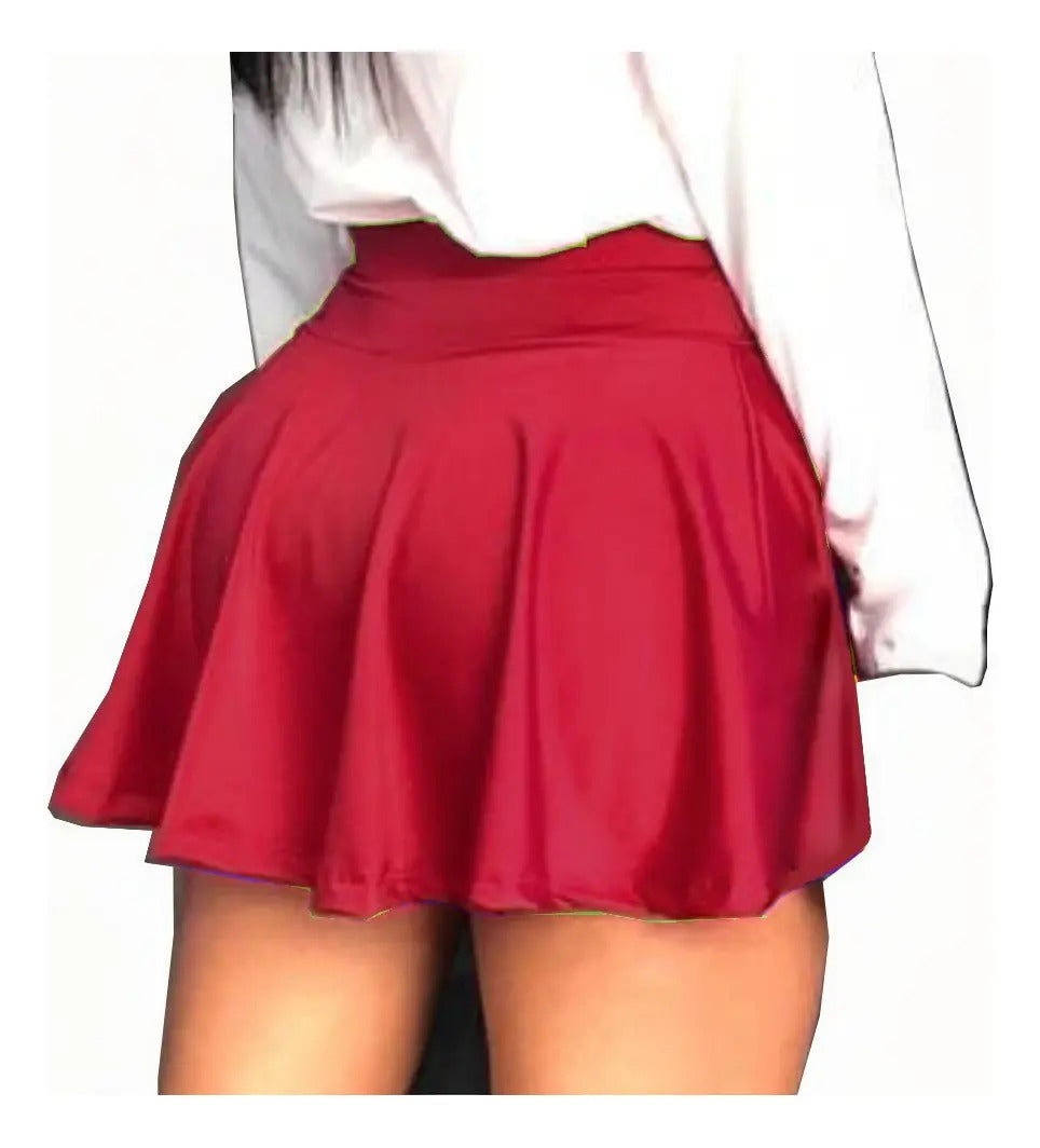 Falda Deportiva Short Gym Fitness Lycra Mujer