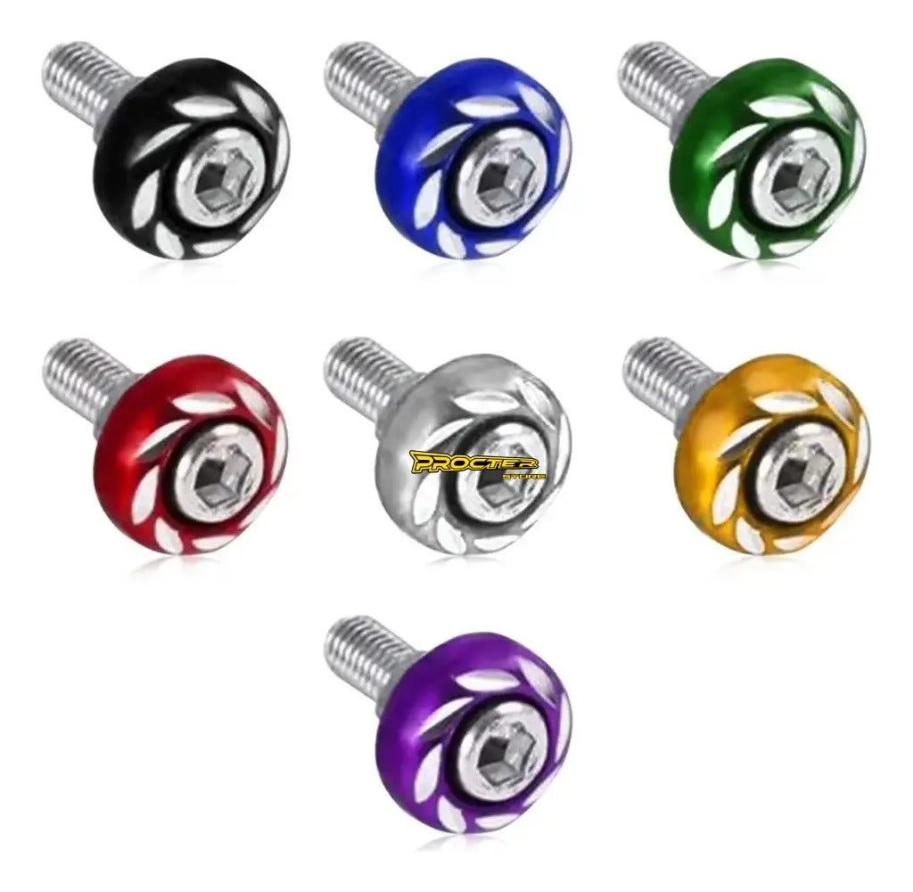 Tornillo Lujo X4 Carro Moto Portaplaca - Porta Placa Tuning