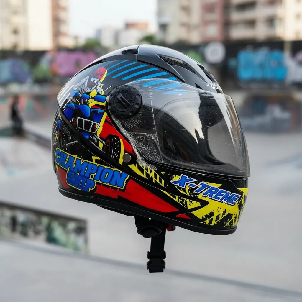 Casco Integral Para Niños Cerrado Kart Bicicleta Deportes