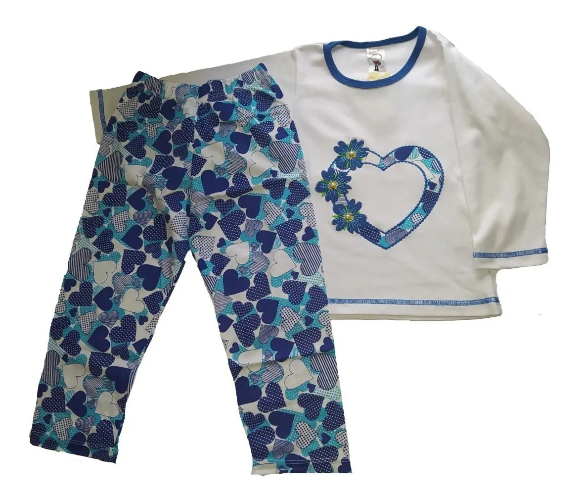 Pijamas Niña Algodón Con Dibujos En Relieve Tallas 6-12