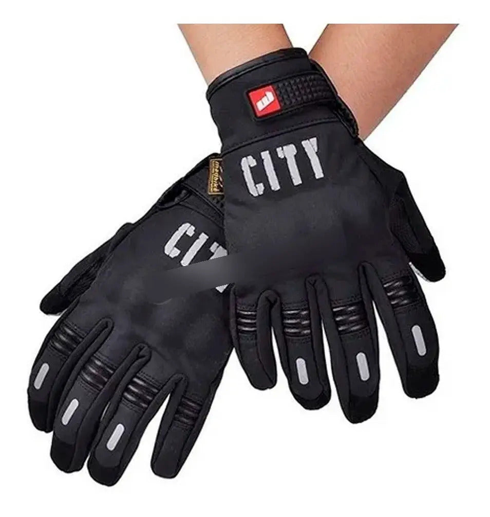 Guantes City Táctiles Termicos Con Reflectivo Moto Bici