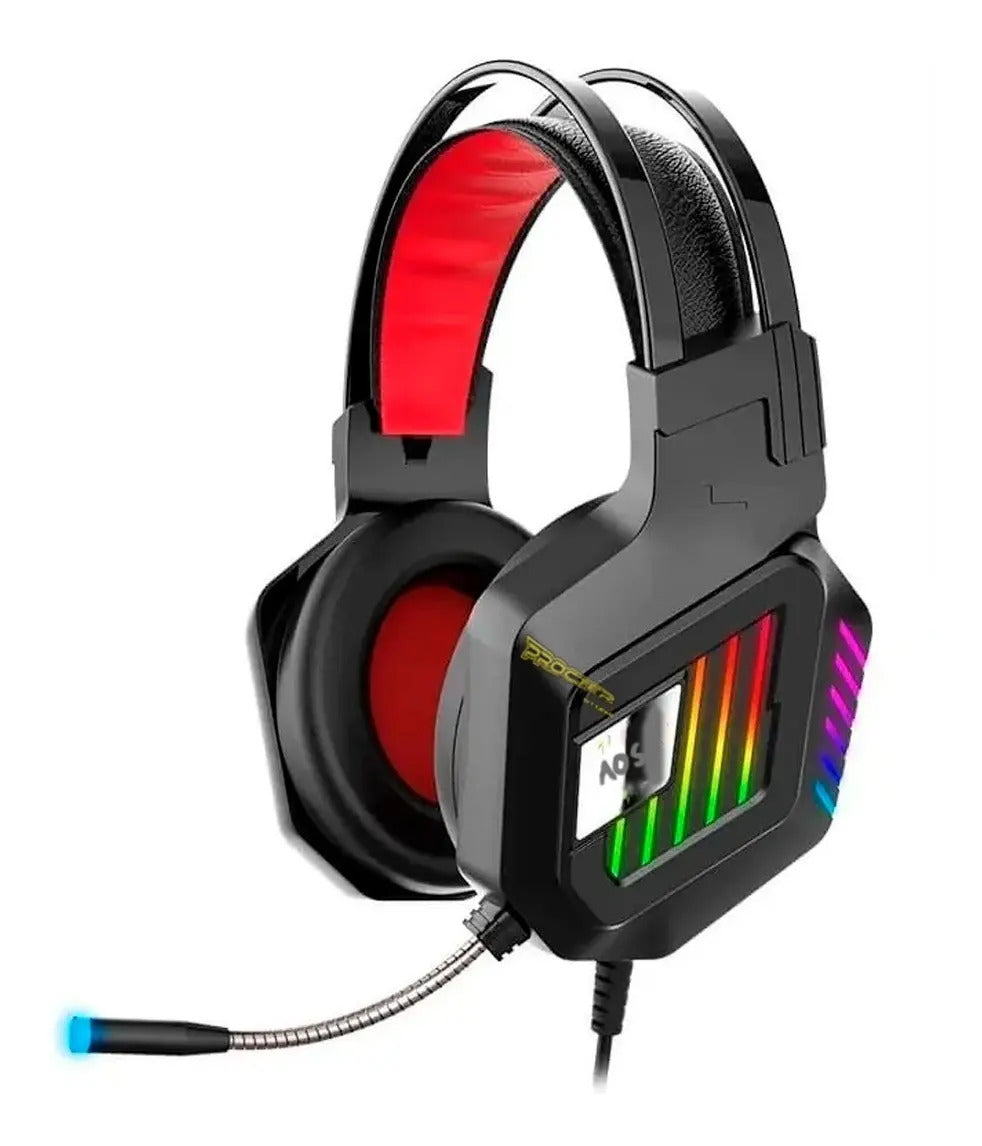 Audifonos Con Microfono Diadema Gamer As 80 Rgb Iluminado