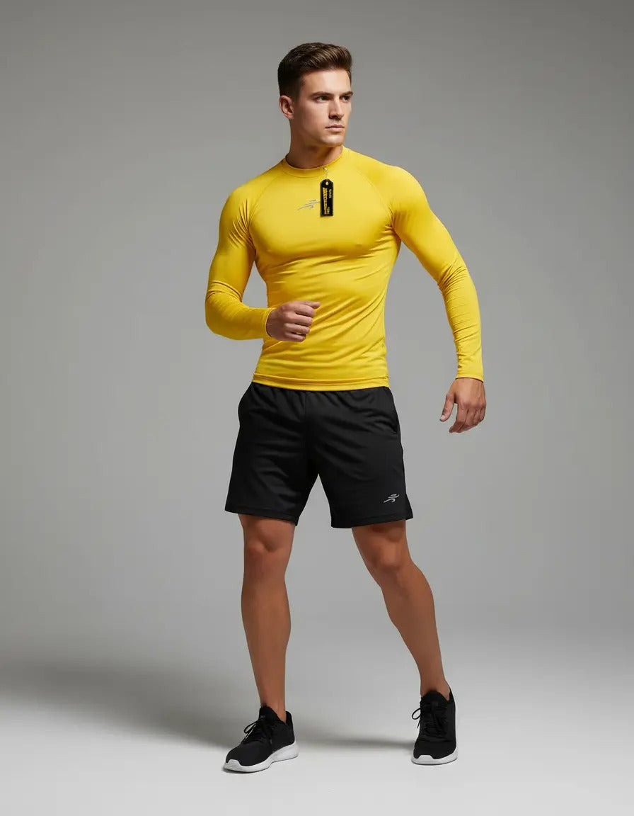 Buzo Deportivo Camiseta Larga Slim Fit Gym Lycra Fria Uv
