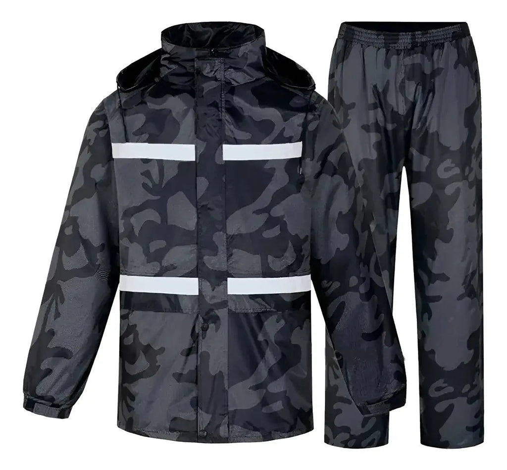 Impermeable Tipo Sudadera Camuflado Con Capota Y Estuche