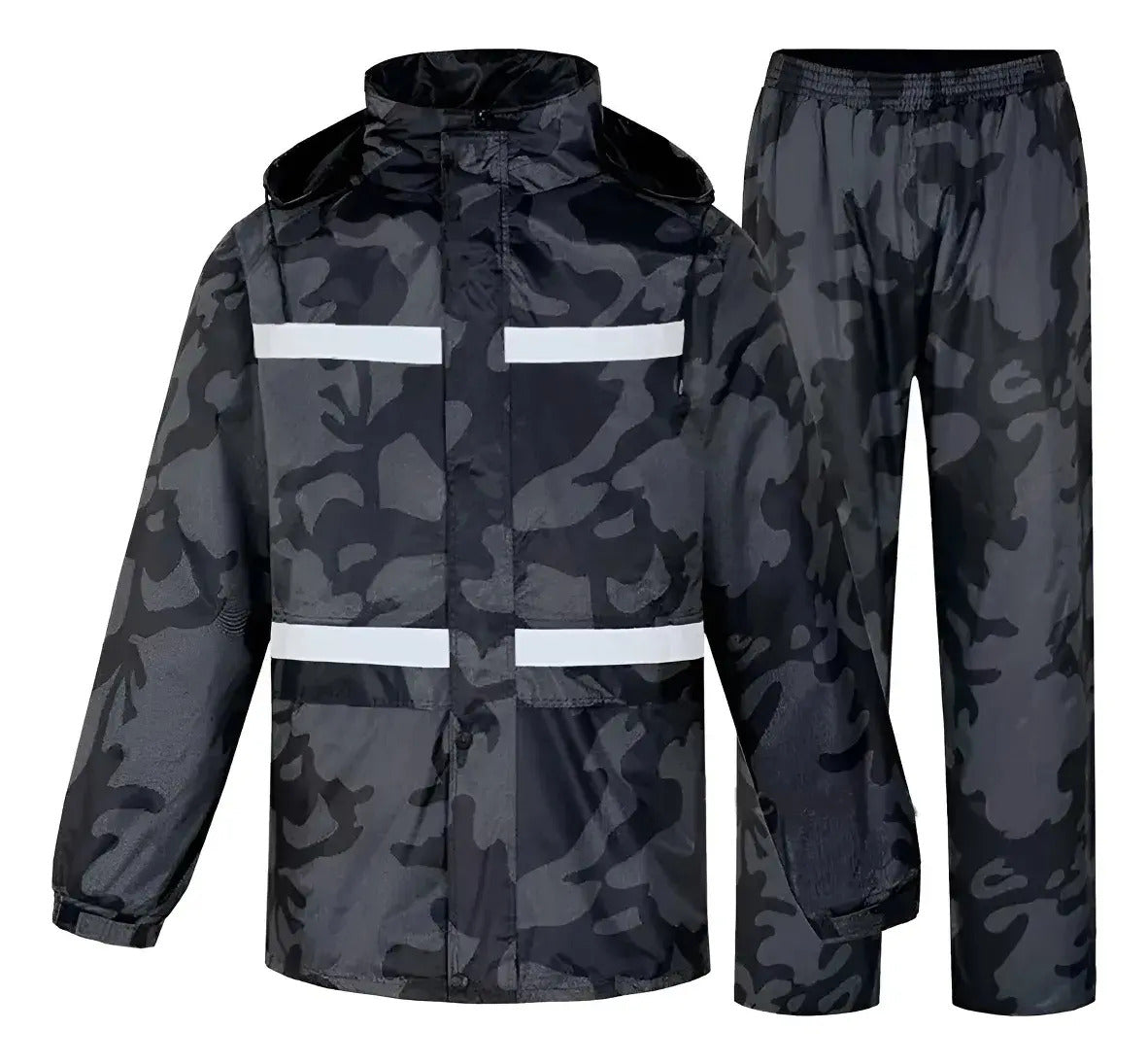 Impermeable Tipo Sudadera Camuflado Con Capota Y Estuche