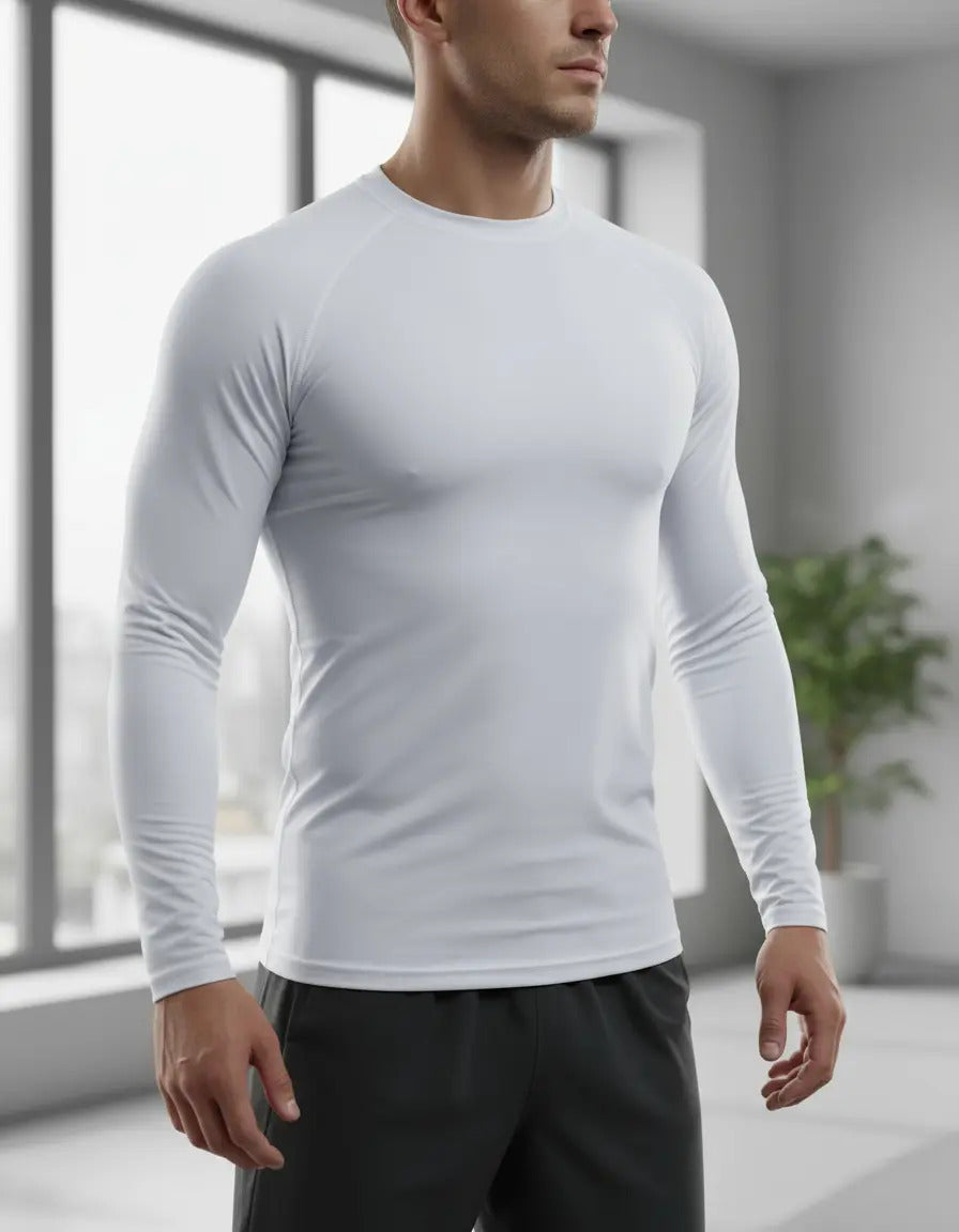 Buzo Deportivo Camiseta Larga Slim Fit Gym Lycra Fria Uv