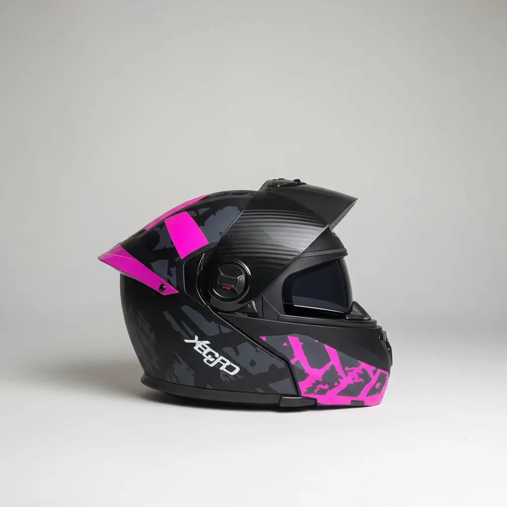 Casco Abatible Certificado Mujer Hombre Xecuro Doble Visor