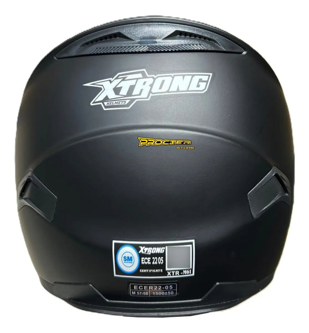 Casco Certificado Xtrong Negro Solid M61