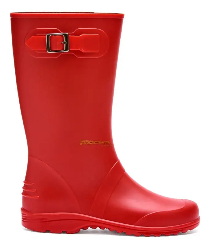 Botas Dama Para La Lluvia Hebilla Caucho Impermeables