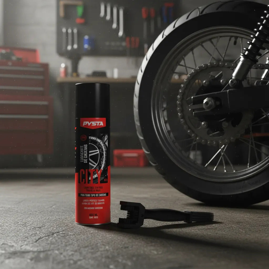 Lubricante De Cadena Pysta 450ml Con Cepillo Moto