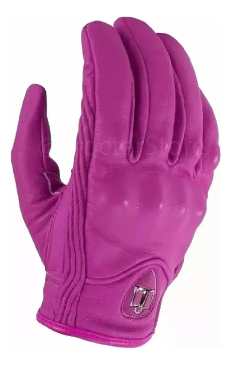 Guantes Para Dama Pursuit En Cuero Moto Protección