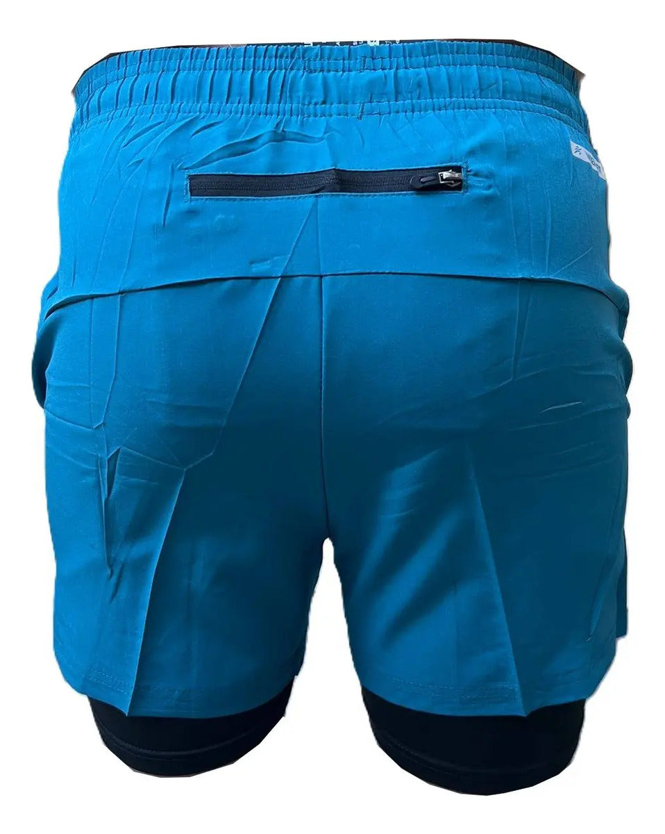 Pantaloneta Running Hombre Con Licra Interna Fit
