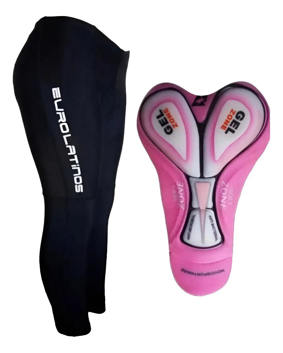 Lycra Larga Pantalón Mujer Con Badana  Gel Ciclismo +envío