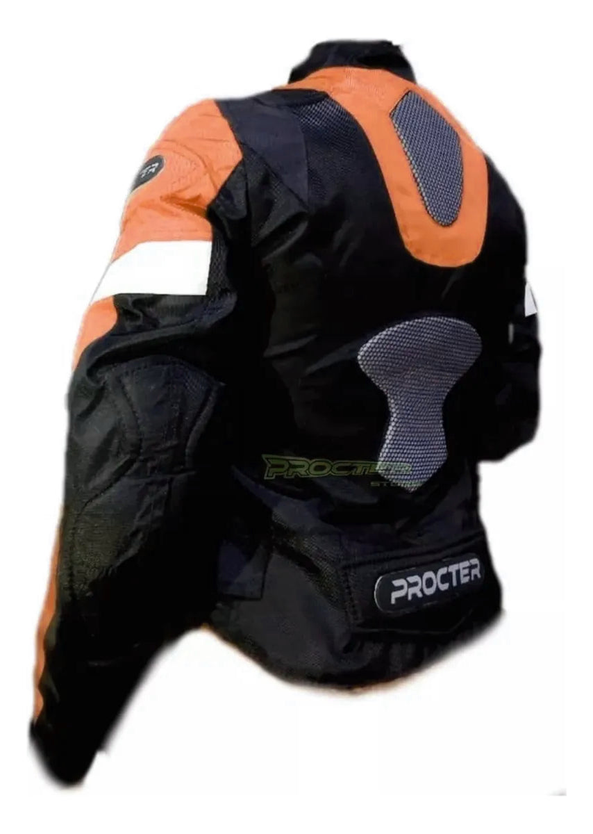 Chaqueta Con Protecciones Y Reflectiva Lona Mujer Moto Dama