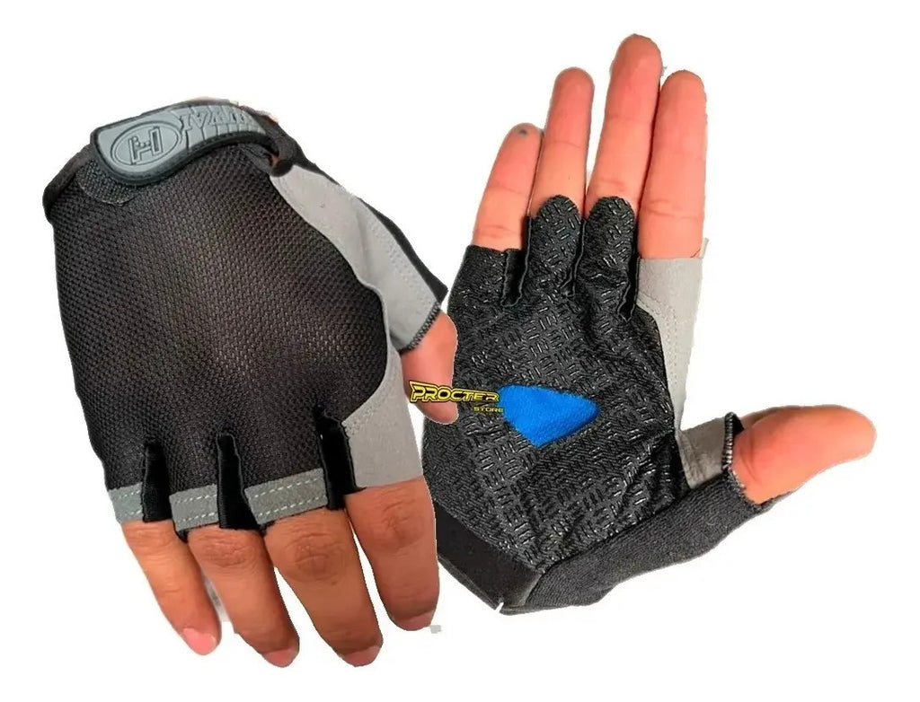 Guantes Cortos Medio Dedo Palma Antideslizante Ciclismo