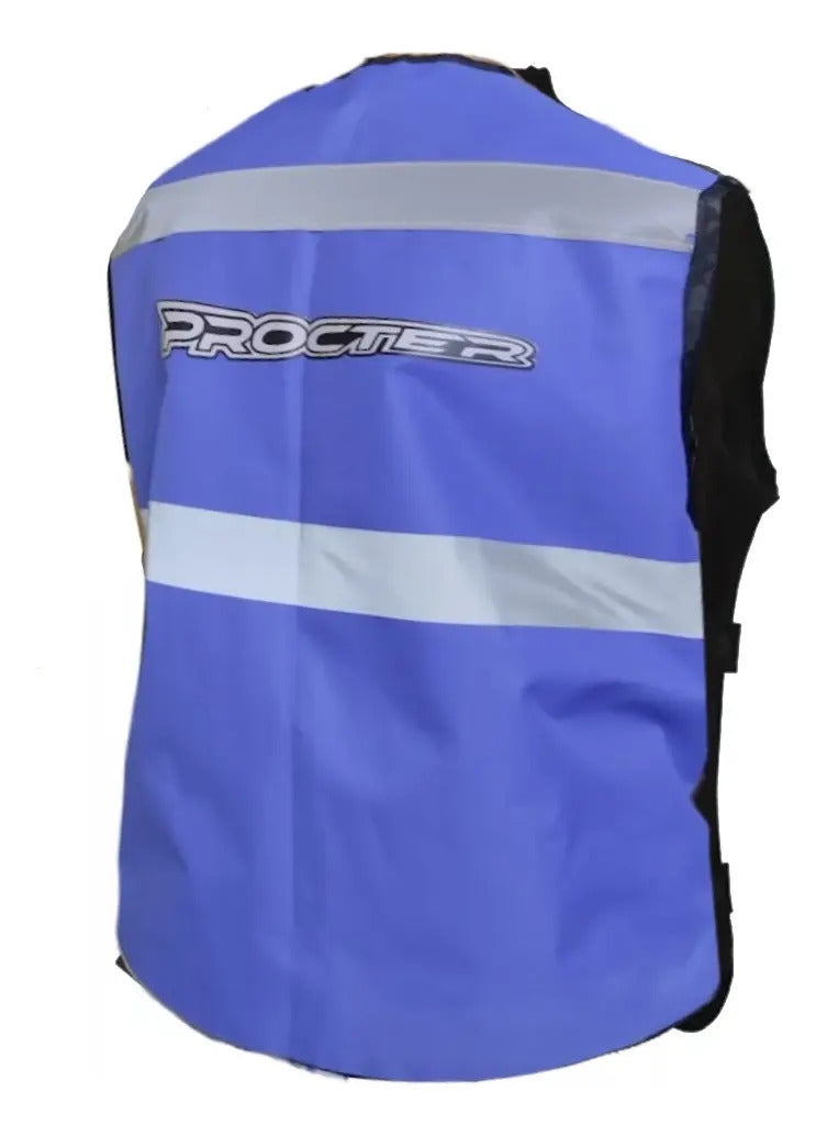 Chaleco Para Moto Reflectivo En Lona Con Bolsillos
