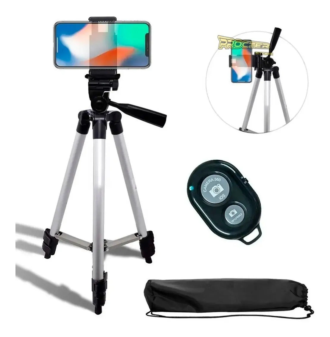 Tripode Con Soporte De Celular Y Control Bluetooth  Dk-3888