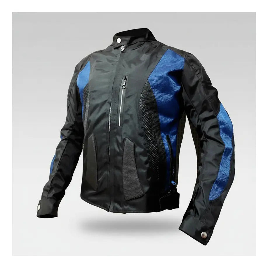 Chaqueta Protecciones Y Reflectiva Lona Cuerotex Moto Envío
