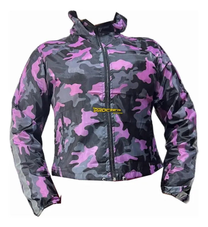 Chaqueta Camuflada Rompevientos Moto Bicicleta Reflectiva