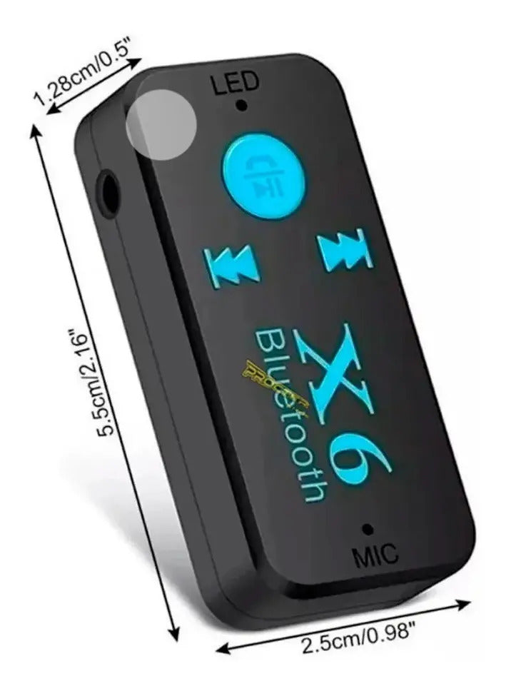Receptor Bluetooth 3.5mm Adaptador Recargable Con Puerto Tf