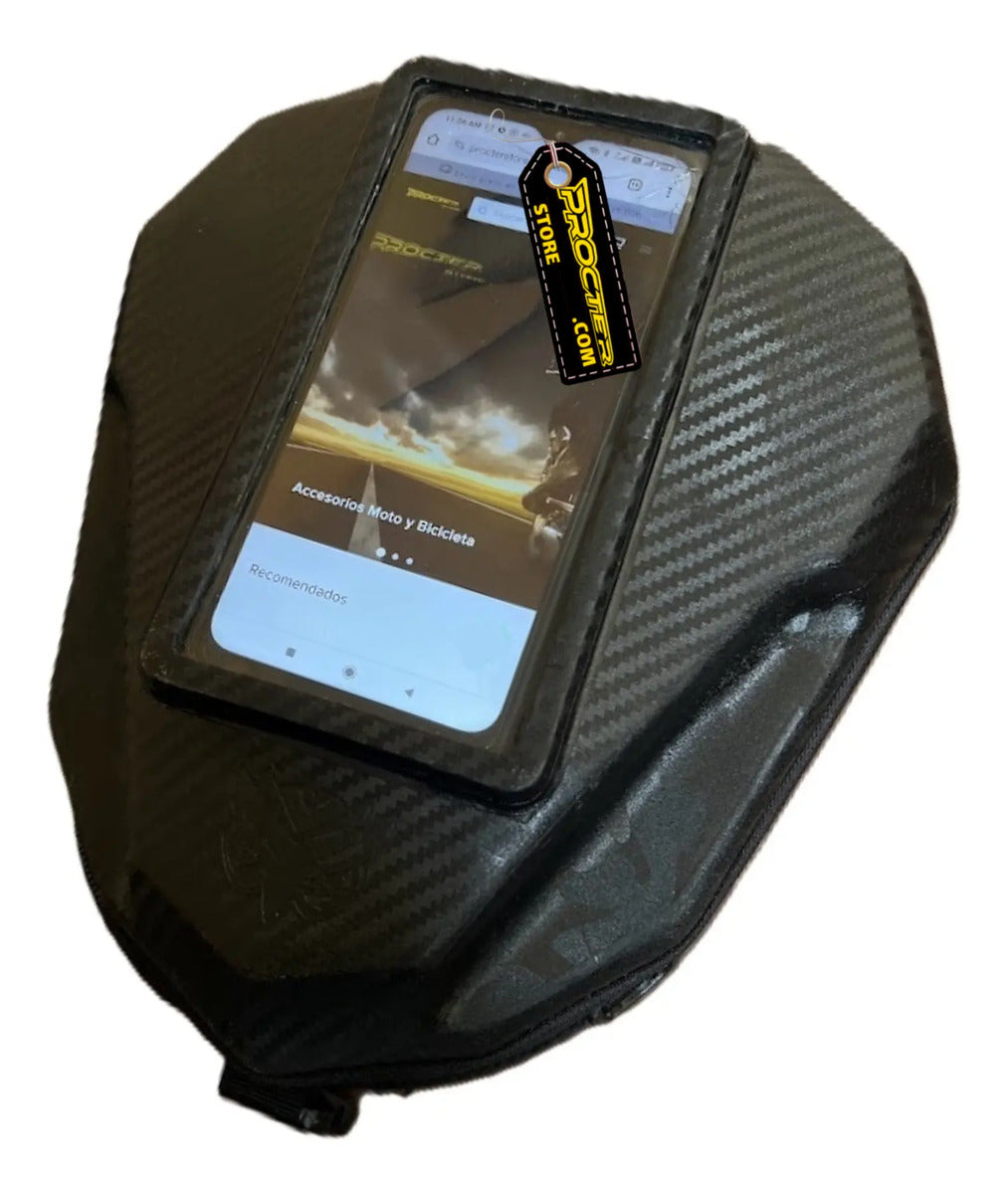 Tank Bag Rígido Maleta Para Moto Con Portacelular