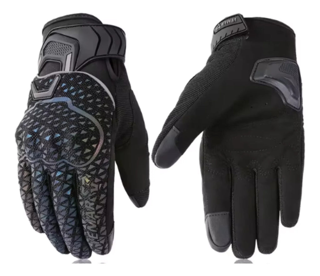 Guantes Reflectivos Protección Táctil Moto Ciclismo