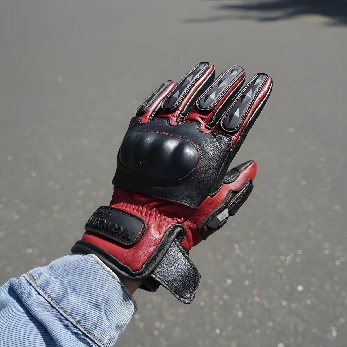 Guantes 100% Cuero Para Moto Con Protecciones Y Térmicos
