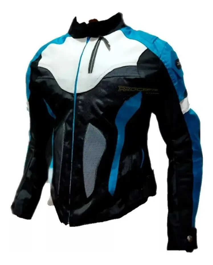 Chaqueta Con Protecciones Y Reflectiva Lona Mujer Moto Dama