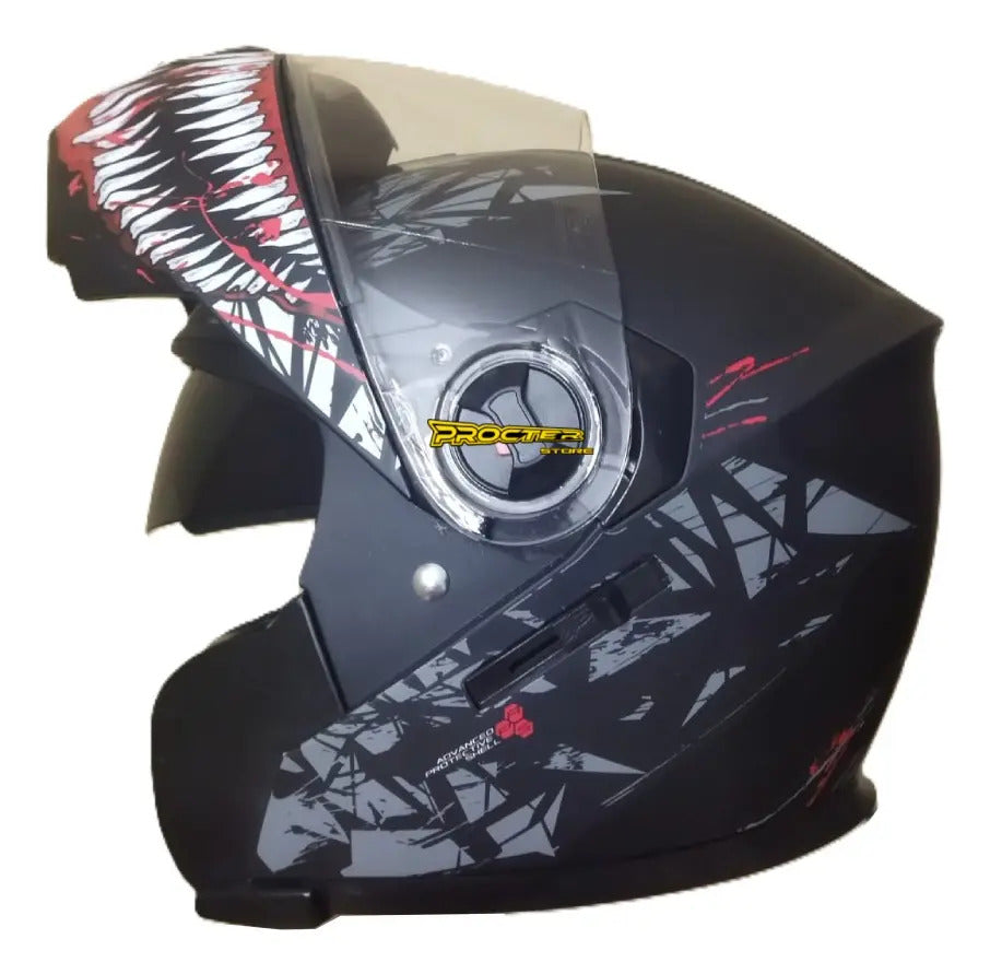Casco Abatible Certificado Mujer Hombre Xecuro Doble Visor