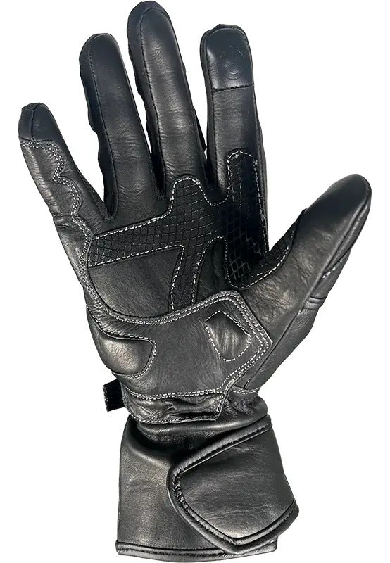 Guante De Cuero Certificados Negro Gris En 13594