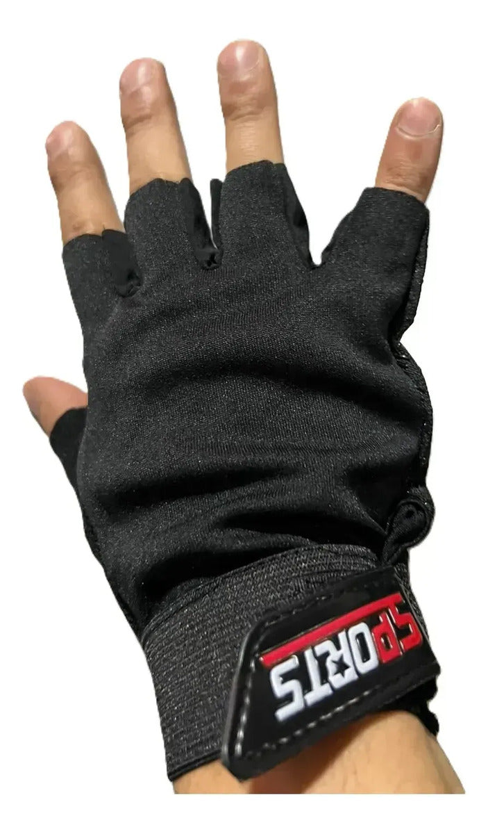 Guantes Cortos Medio Dedo Palma Antideslizante Ciclismo