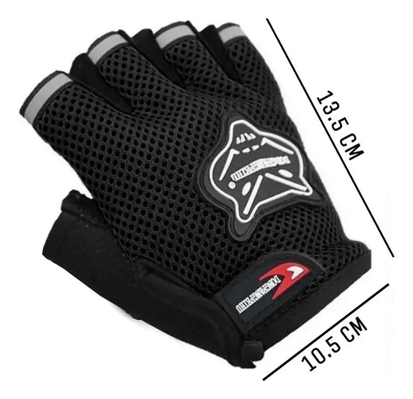 Guantes Medio Dedo Knt Moto Ciclismo Gym Pesas