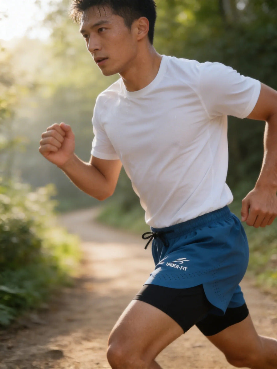 Pantaloneta Running Hombre Con Licra Interna Fit