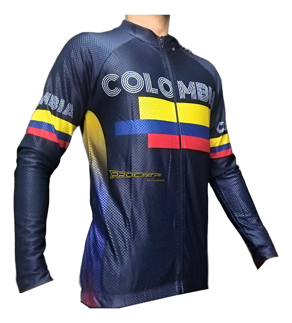Jersey Ciclismo Maillot Manga Larga Ruta Mtb Colombia Camisa
