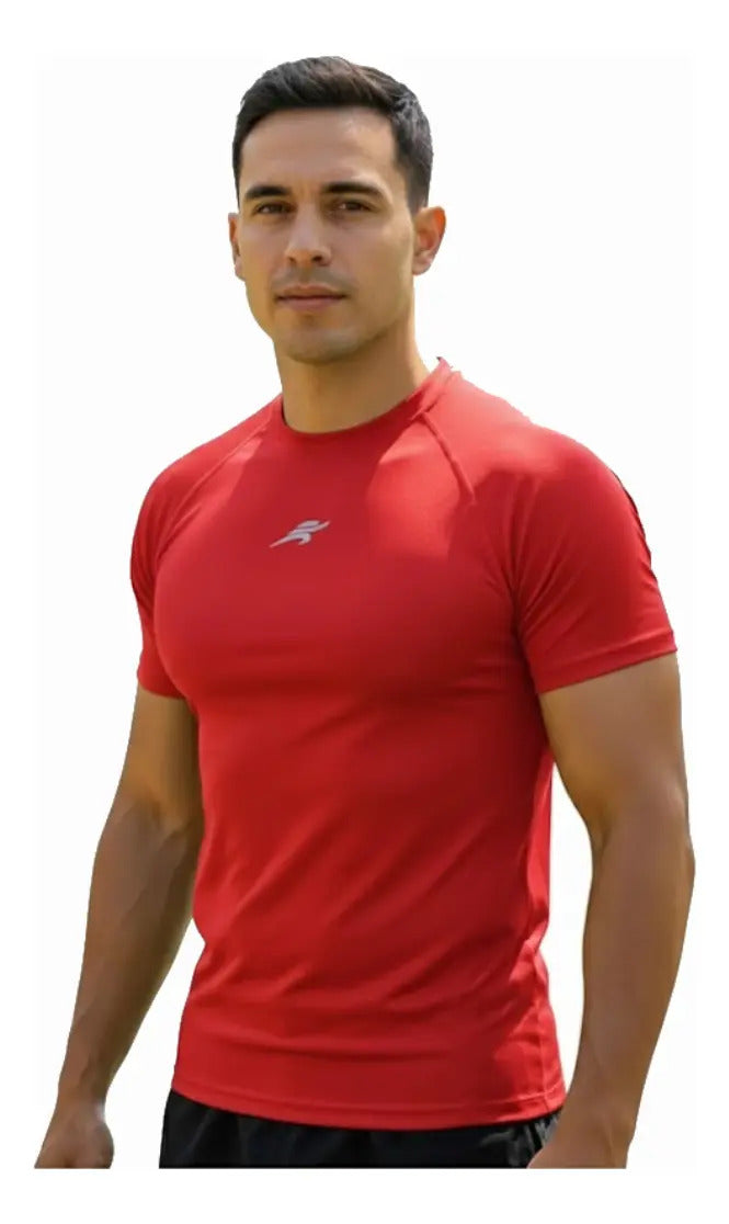 Camiseta Deportiva Slim Fit Manga Corta Gym Lycra Fria Uv