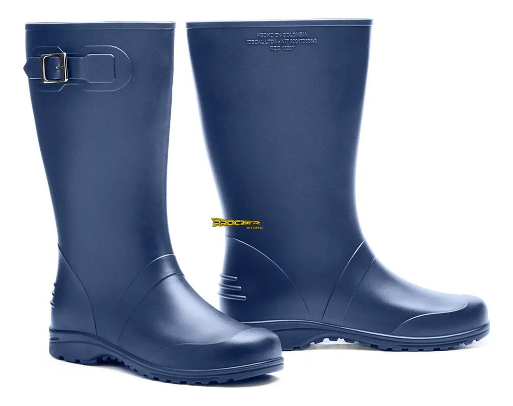 Botas Dama Para La Lluvia Hebilla Caucho Impermeables