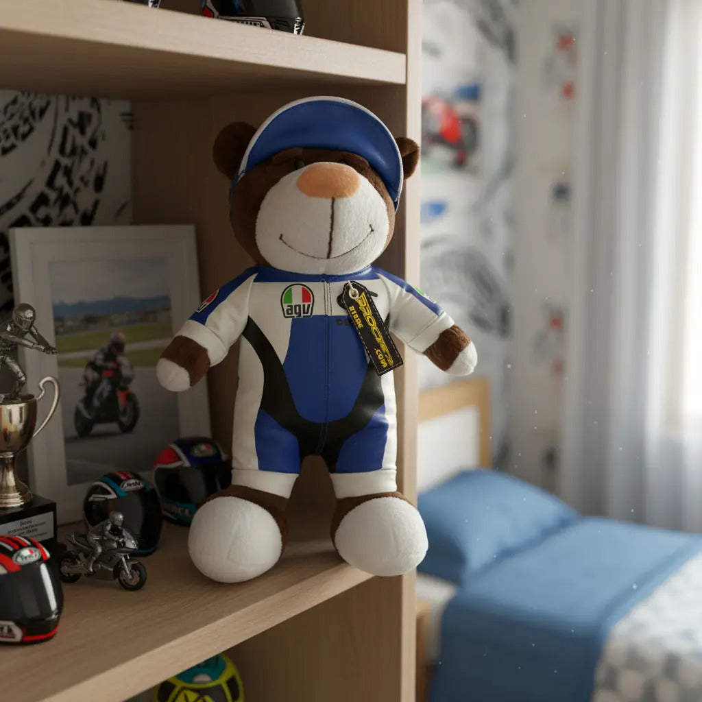 Oso De Peluche Premium De Motocicleta Oso Motero