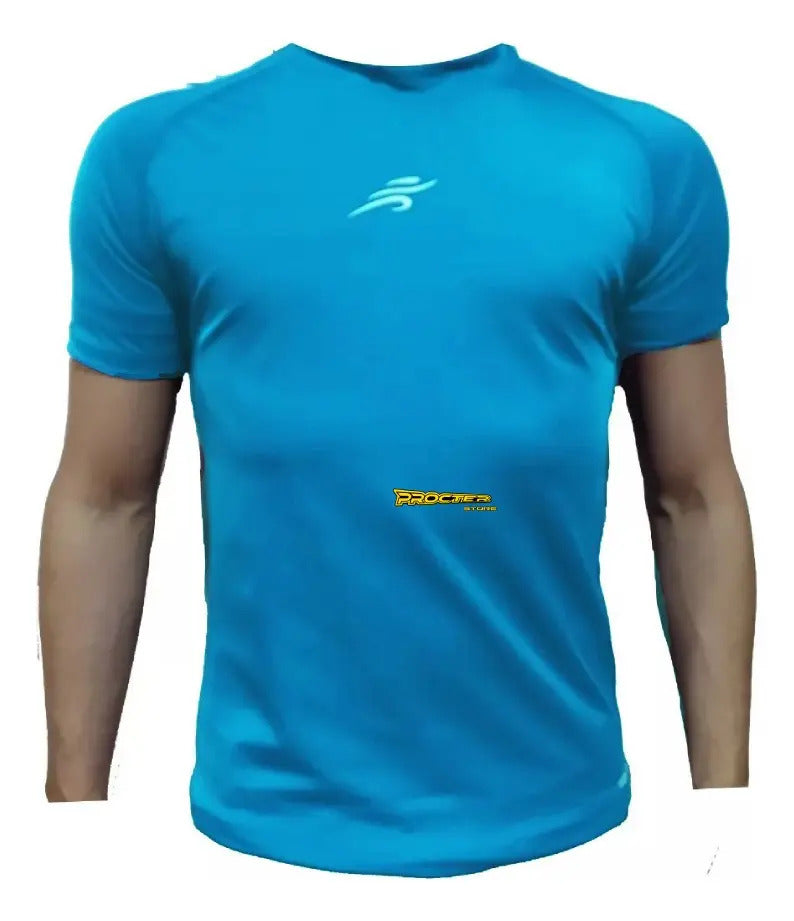 Camiseta Deportiva Slim Fit Manga Corta Gym Lycra Fria Uv