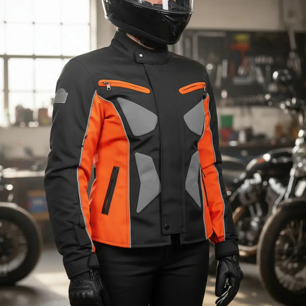 Chaqueta Para Motociclistas Dotacion Protecciones Reflectiva
