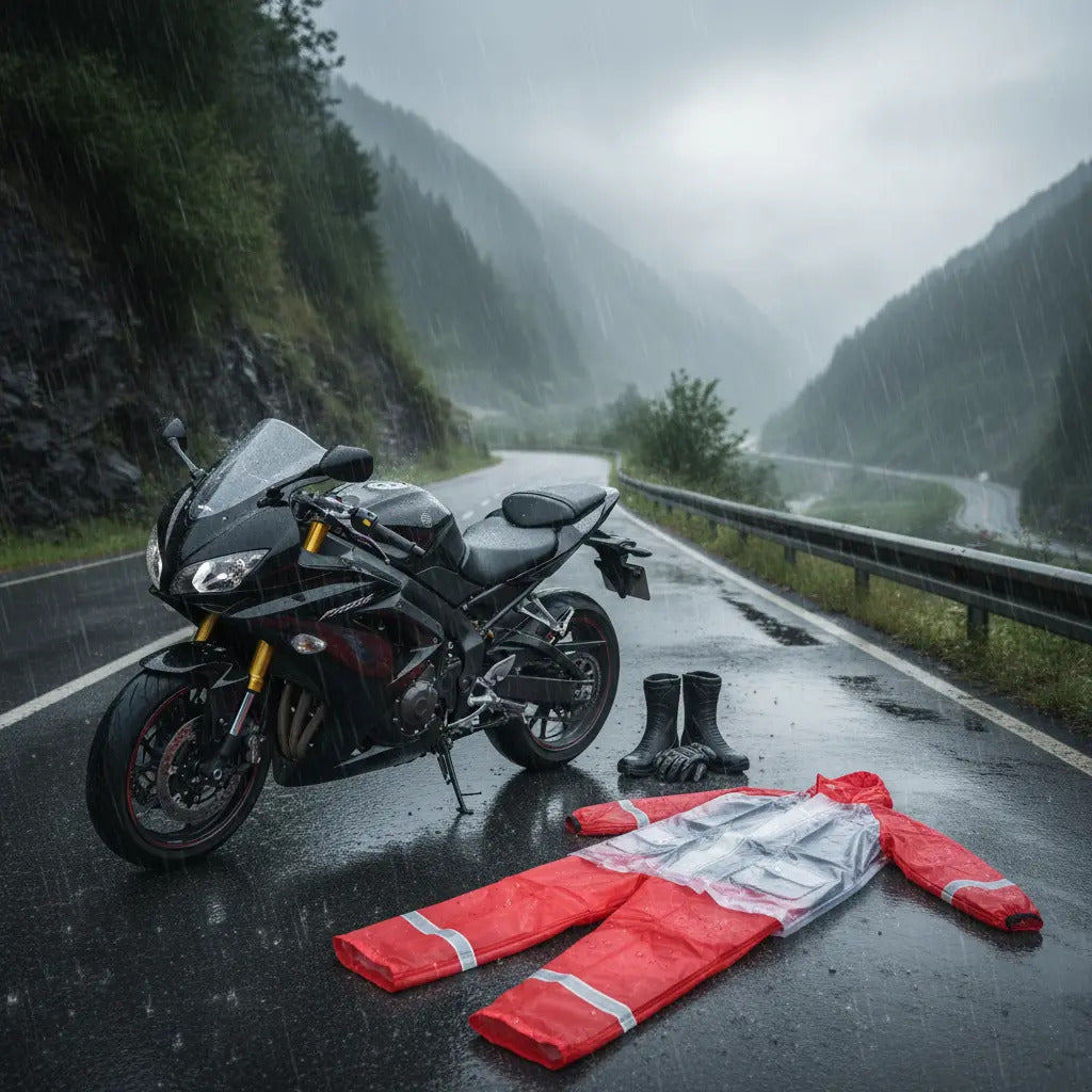 Impermeable Para Niños Con Zapatones Y Bolsilo Moto Ciclismo