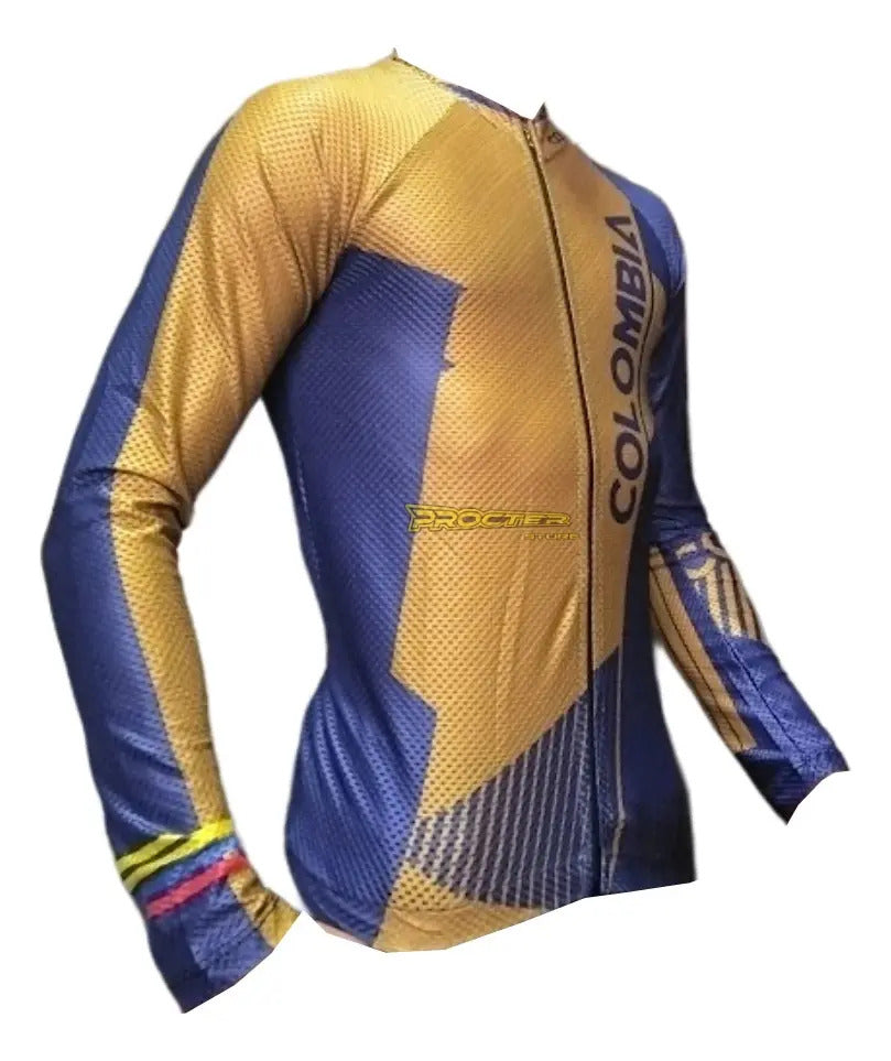Jersey Ciclismo Maillot Manga Larga Ruta Mtb Colombia Camisa