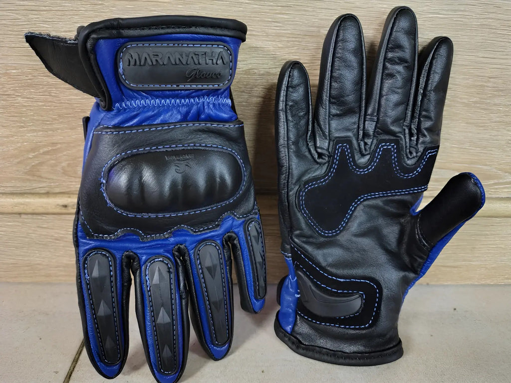 Guantes 100% Cuero Para Moto Con Protecciones Y Térmicos