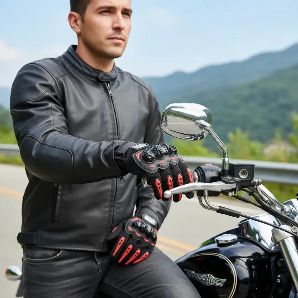 Guantes Protección Nudillos Y Palma Moto Bicicleta Promo