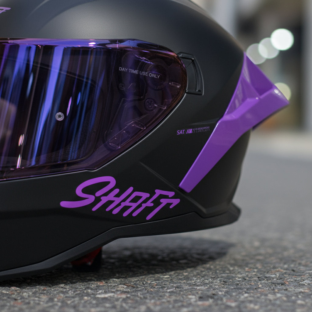 Casco Shaft 598 Gtr Certificación Ece 2206 2visores 2spoiler